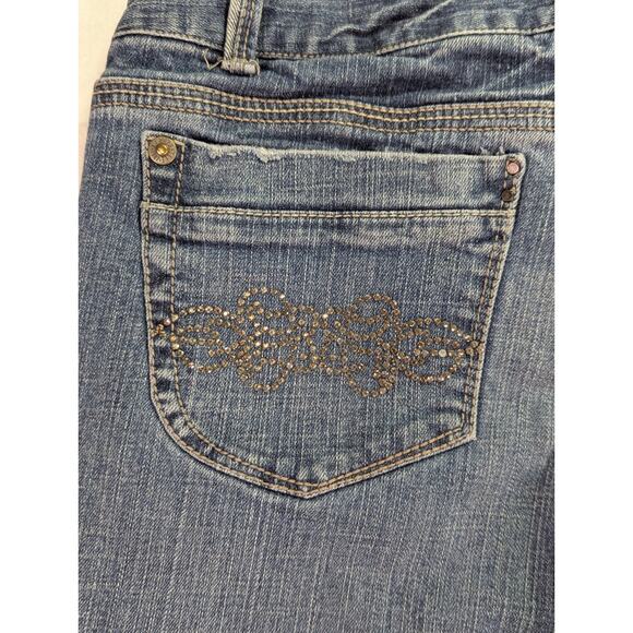 Hailey Skinny Flare Jeans w/Rhinestones by Aeropostale Size 11/12 Regular Y2K - Picture 7 of 8